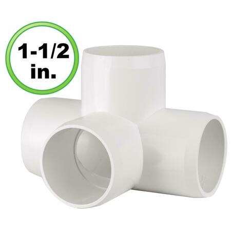 CIRCO 1.5 in. 4 Way LT PVC Pipe Fitting 45-F